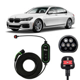 BMW 740e Charging Cable – Type 2 to UK 3-pin charging cable