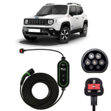 Jeep Renegade 4xe Charging Cable – Type 2 to UK 3-pin charging cable