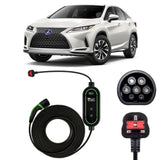 Lexus NX 450h+ Charging Cable – Type 2 to UK 3-pin charging cable