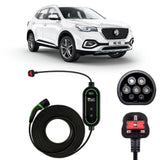 MG HS Plug-in Hybrid Charging Cable – Type 2 to UK 3-pin charging cable