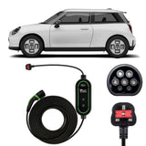 Mini Electric Charging Cable – Type 2 to UK 3-pin charging cable
