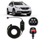 Peugeot e-2008 Charging Cable – Type 2 to UK 3-pin charging cable