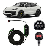 Porsche Cayenne Charging Cable – Type 2 to UK 3-pin charging cable