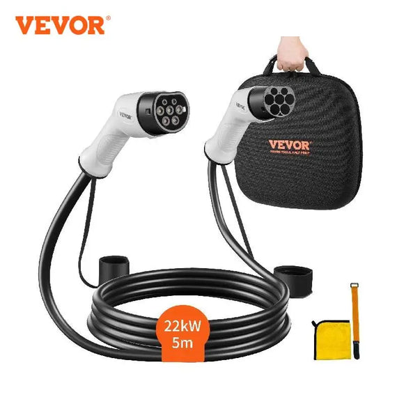 EV Car Charging Cable – Type 2 IEC 62196 | 3.6kW / 7.6kW / 11kW / 22kW | 5M & 7M Portable Charging Lead