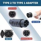 EV Charger And EV Charging Adapter type 1 to type 2 adapter Tesla to GBT converter GBT to J1772 Charger adapter