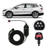 Skoda Enyaq Charging Cable – Type 2 to UK 3-pin charging cable