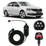 Skoda Octavia iV EV Charging Cable – Type 2 to UK 3-pin charging cable