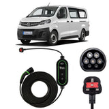 Vauxhall Vivaro-e  Van Charging Cable – Type 2 to UK 3-pin charging cable