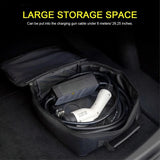 Waterproof fire retardant EV charging cable storage bag for electric vehicle charger plugs and sockets - durable and portable carry bag