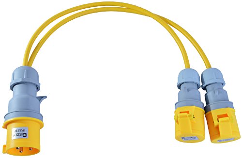 110V splitter with 16A plug to 2x 16A sockets. Arctic grade cable