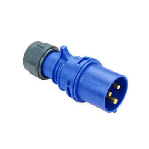 16a 240v 3 pin male plug / trailing socket