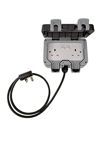 2G Double IP66 Outdoor Extension Lead | Waterproof Socket Box