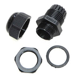 Black 20mm Nylon Stuffing Glands (Pack of 10) - IP68 Waterproof Cable Glands for Outdoor and Indoor Use